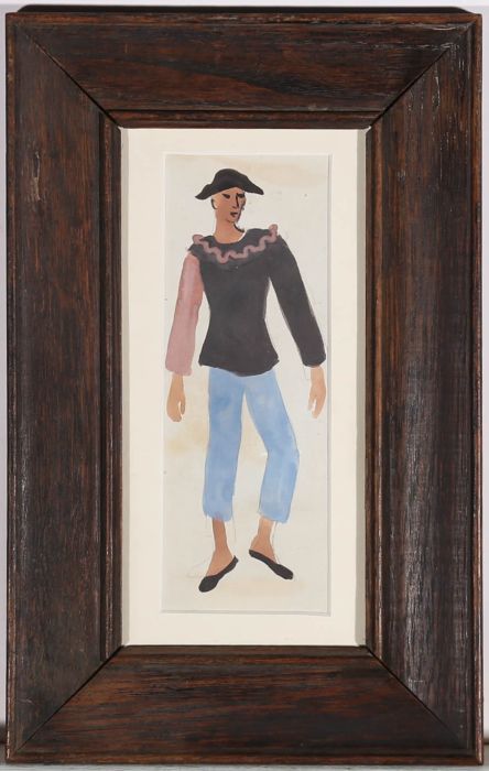 Mid 20th Century Watercolour - Circus Acrobat