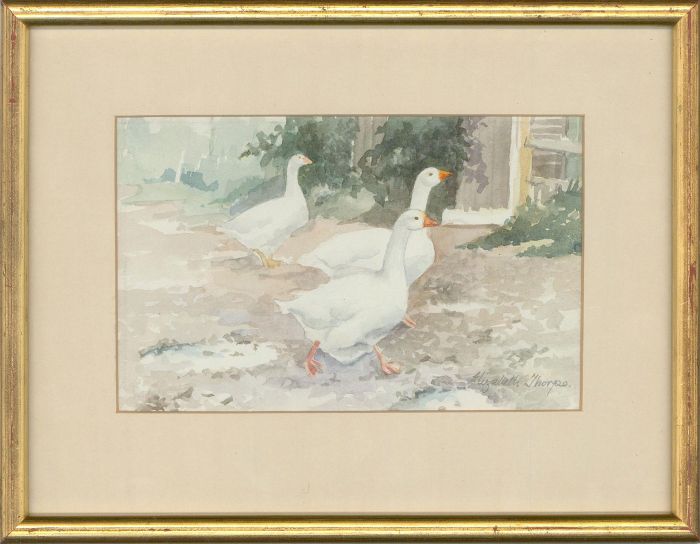 Elizabeth Thorpe - 20th Century Watercolour, First Come, First Served
