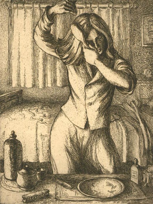 Mid 20th Century Etching - The Dressing Table