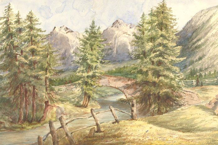 Pair of Early 20th Century Watercolours - Swiss Views