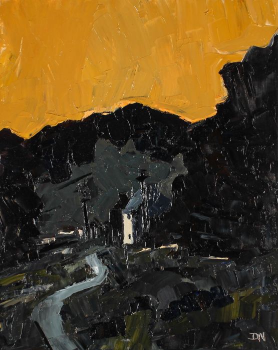 Daniel Nichols after Kyffin Williams - 2022 Oil, North Wales Cottages