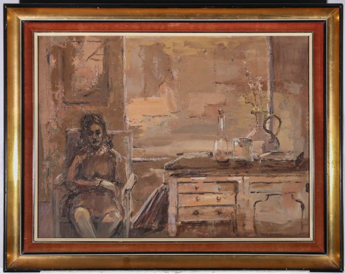 Fairlie H.  - 20th Century Oil, The Window Seat