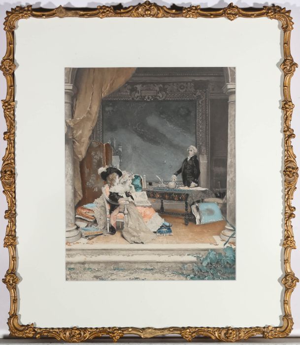After Lucius Rossi  - 19th Century Lithograph, Les Femmes Savantes