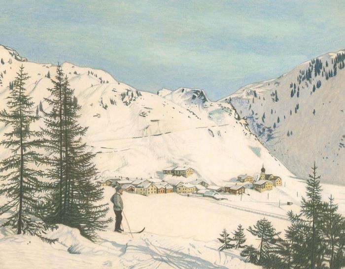 A.E Twinning - Mid 20th Century Watercolour, Austrian Landscape