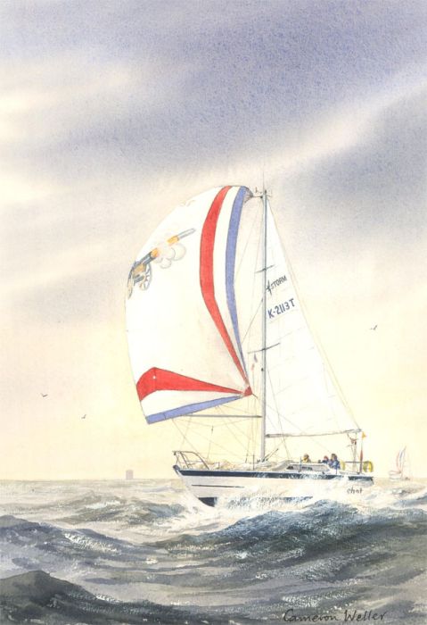 Cameron Weller - Signed Mid 20th Century Watercolour, Sailing Boat