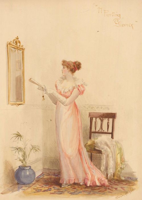Maude Angell - Signed Early 20th Century Watercolour, Parting Glance