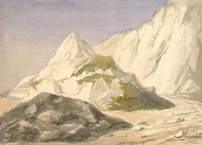 1869 Watercolour - Chalk Cliffs