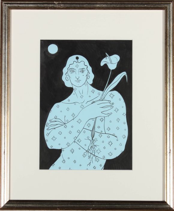 Isabelle Mulvany - 2022 Pen and Ink Drawing, Spirit Of The Night Sky