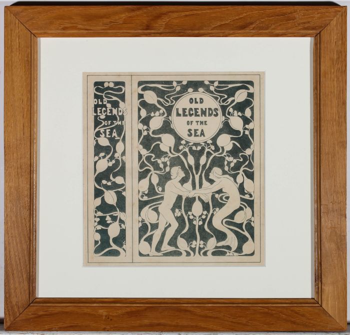 Late 19th Century Lithograph - Art Nouveau Book Cover Illustration