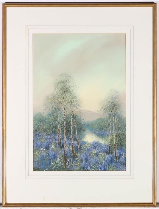 J. MacBane - Framed Mid 20th Century Gouache, The River Derwent, Spring Time