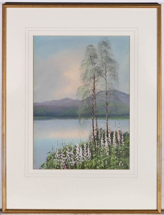 J. MacBane - Framed Mid 20th Century Gouache, A Corner of Derwent Water