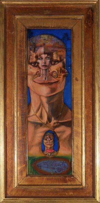 Louis De Wet (b.1930) - 1977 Mixed Media, My Girlfriend has Green Eyes