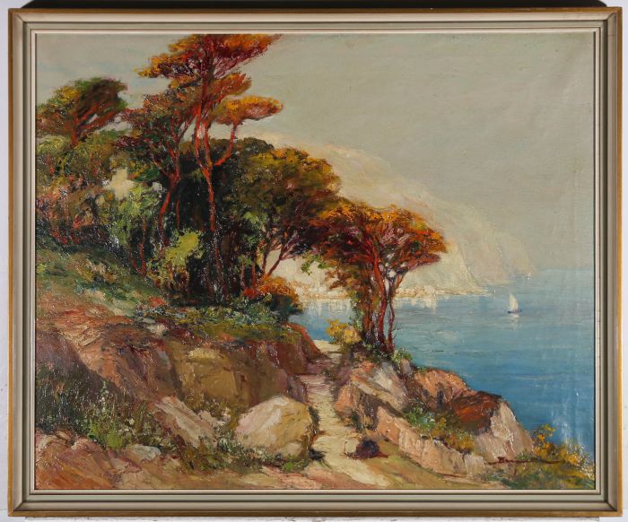 Francesco Pablo de Besperarto (1900-1963) - Mid 20thC Oil, Mediterranean Coast