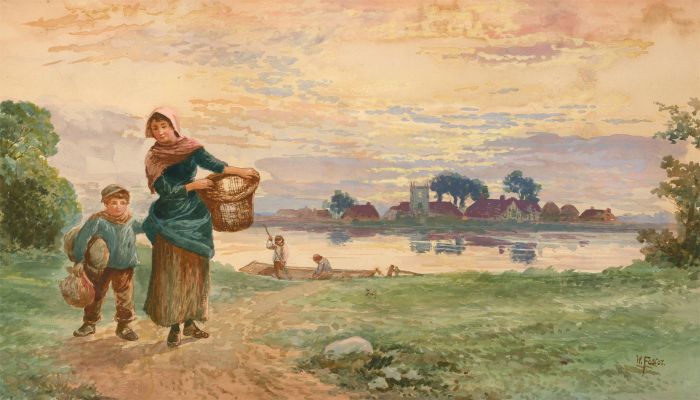 W. Foster - Late 19th Century Watercolour, Journey Home