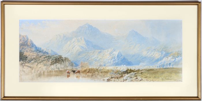 Cornelius Pearson (1805-1891) - 1859 Watercolour, Mount Snowdon