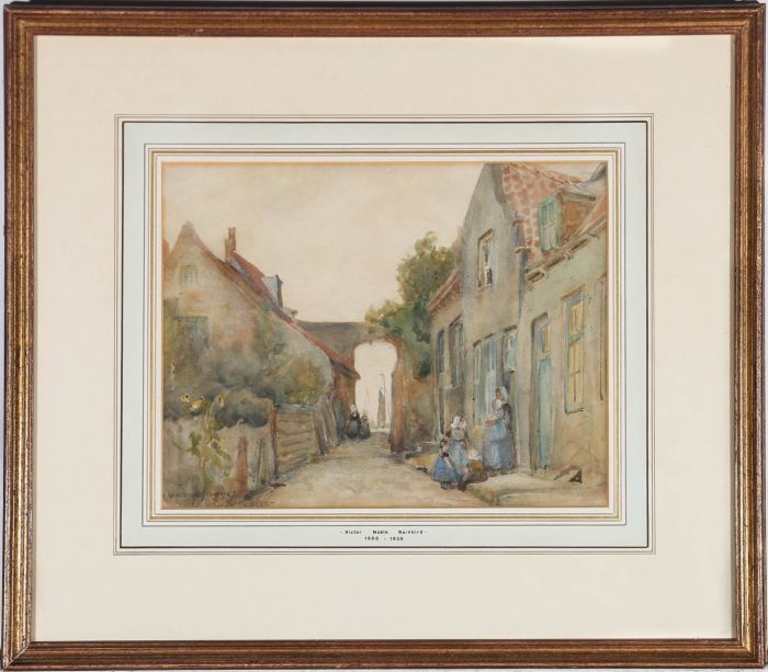 Victor Noble Rainbird (1999 - 1936) - Watercolour, The Town Street