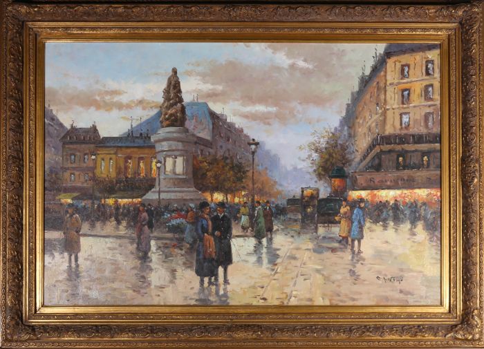 Impressionist 20th Century Oil - Parisian Streets