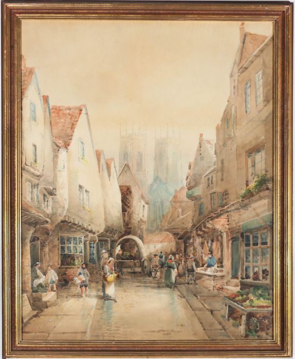 Frederick William Booty (1840-1924) - Framed Oil, Low Petergate, York