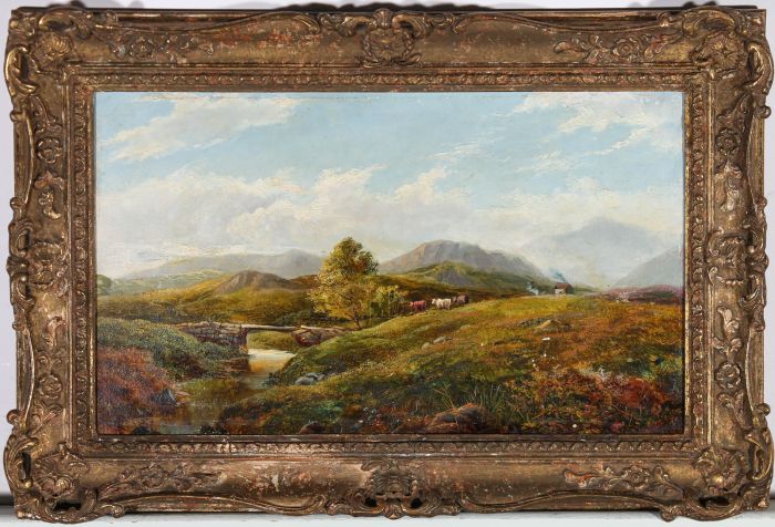 Circle of Thomas Stanley Barber (1891-1899) - Framed Oil, Idyllic Landscape