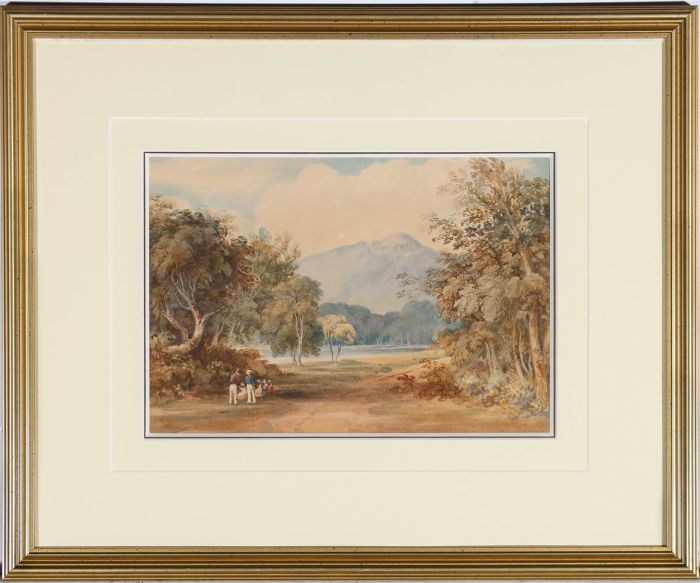 Attrib. Henry Edridge (1769-1821) - Watercolour, Walk to the Mountain Lake