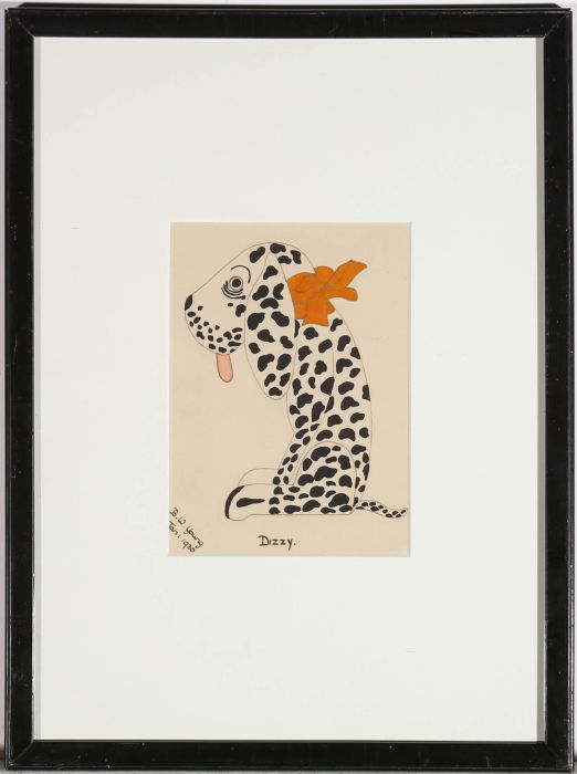 B. W. Young - Framed 1930 Gouache, Dismal Desmond