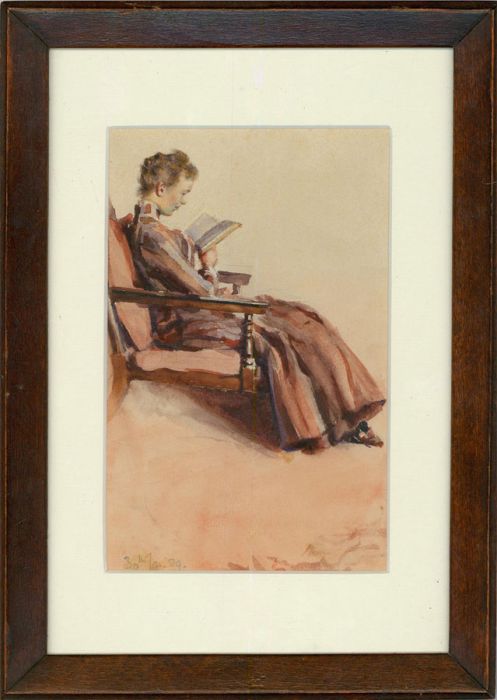 1889 Watercolour - A Good Book