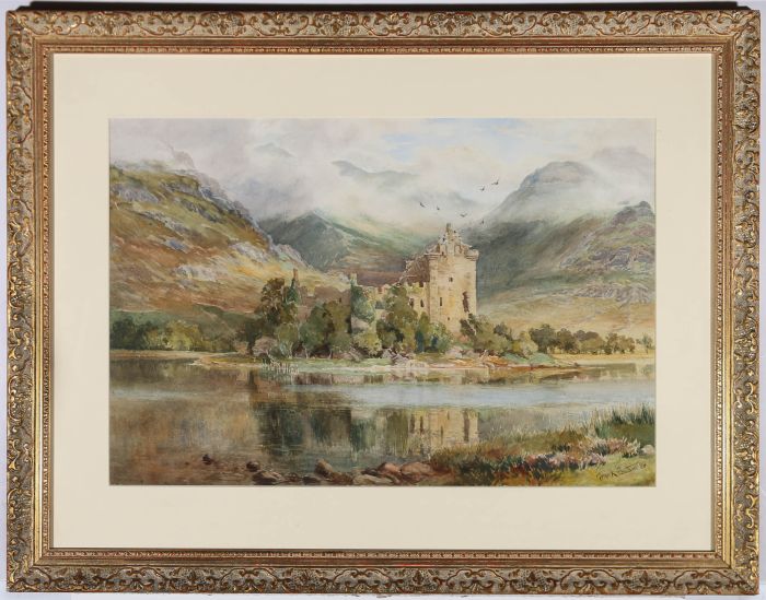 Frank Batson (1858-1931) - 1888 Watercolour, Kilchurn Castle, Scotland