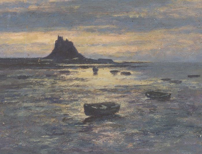 William Burns FRSA (1923-2010) - 20th Century Oil, Holy Island, Lindisfarne