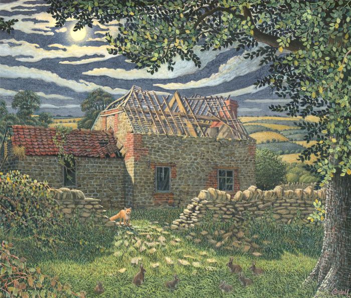 Jim Condell  - 1987 Gouache, Scatter! Here Comes Trouble