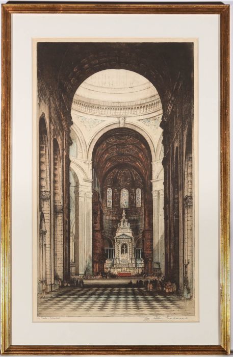 Edward Sharland (1884-1967) - Early 20th Century Etching, St. Pauls Cathedral