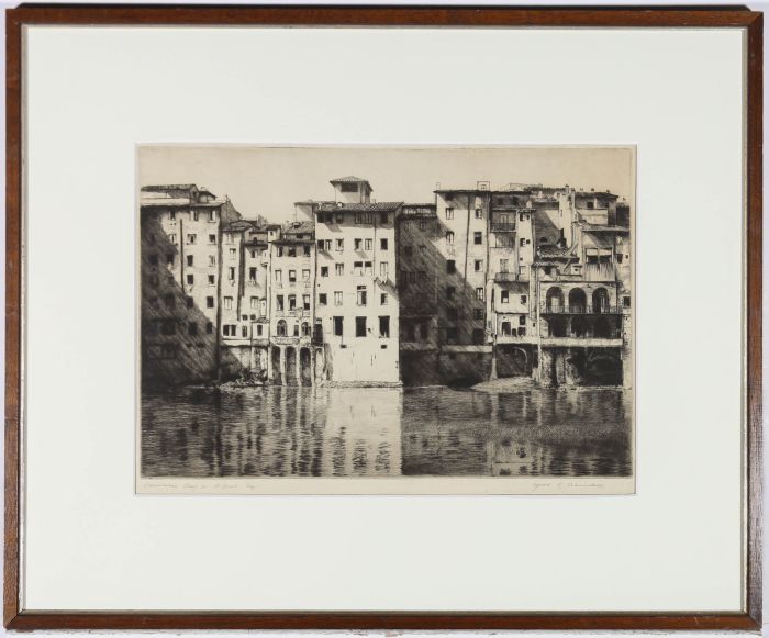 Alfred Blundell (1883-1968) - Early 20th Century Etching, Old House On The Arno
