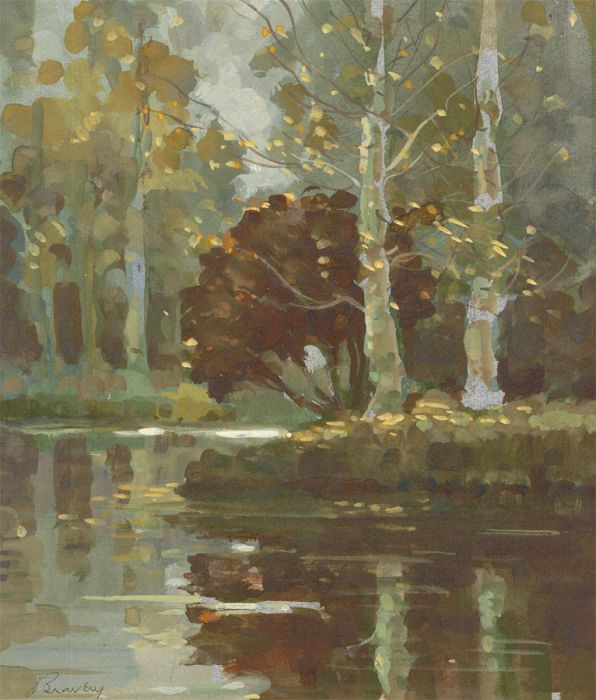 Charles T. Bravery (1894–1990) - 20th Century Gouache, Still Morning