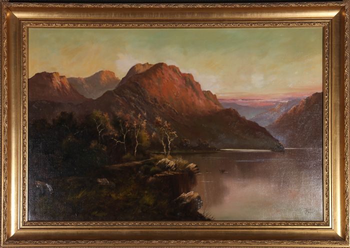 Francis E. Jamieson (1895-1950) - 1916 Oil, Highland Loch at Dusk