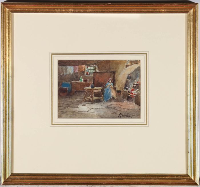 Ethel Wane (1875-1963) - Early 20th Century Watercolour, Cottage Kitchen