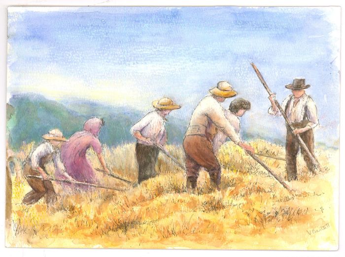 Vera Bartlett - 20th Century Watercolour, Hay-making
