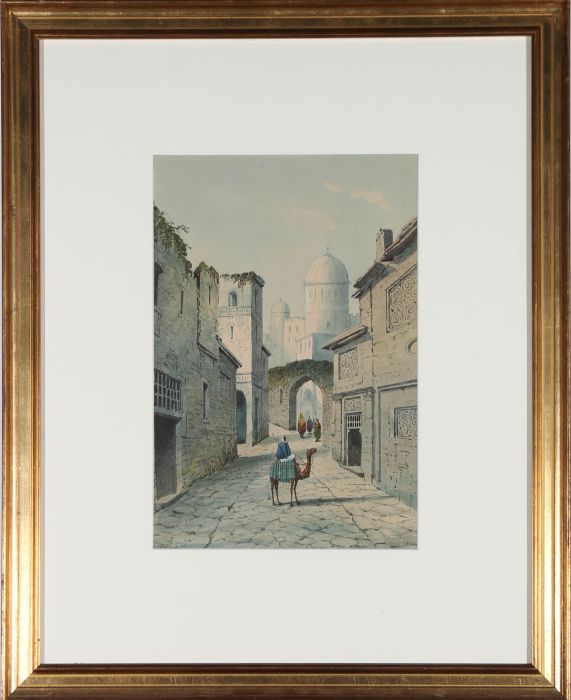 A. Lewis - Framed Mid 20th Century Watercolour, Arab in the Street