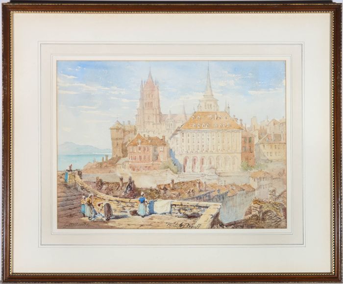 Pierre Le Boeuff (act.1899-1920) - Early 20th Century Watercolour, Lausanne