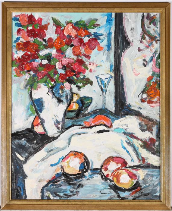 20th Century Oil - Still Life with Impasto