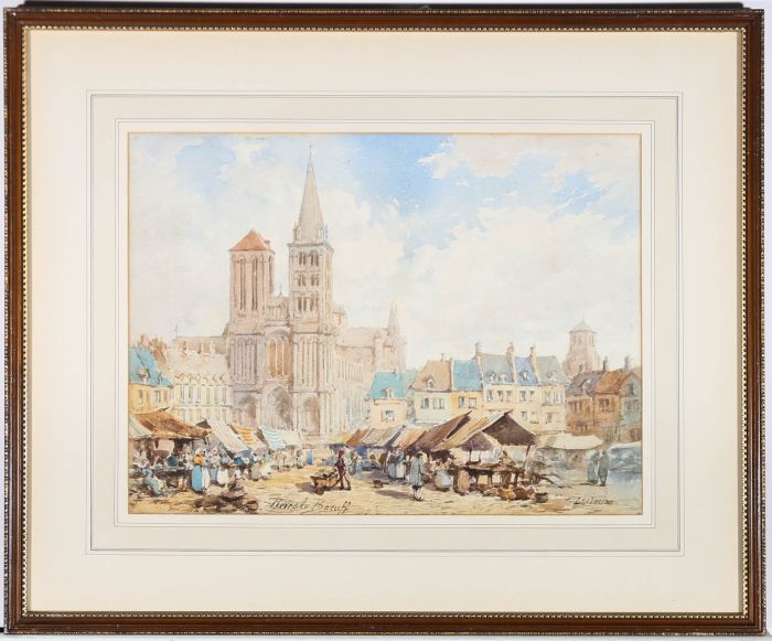 Pierre Le Boeuff (act.1899-1920) - Early 20th Century Watercolour, Lisieux