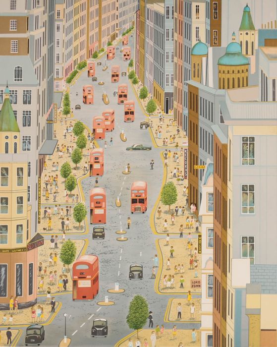 François Fanch Ledan (1949) - 20th Century Serigraph, The Heart Of London