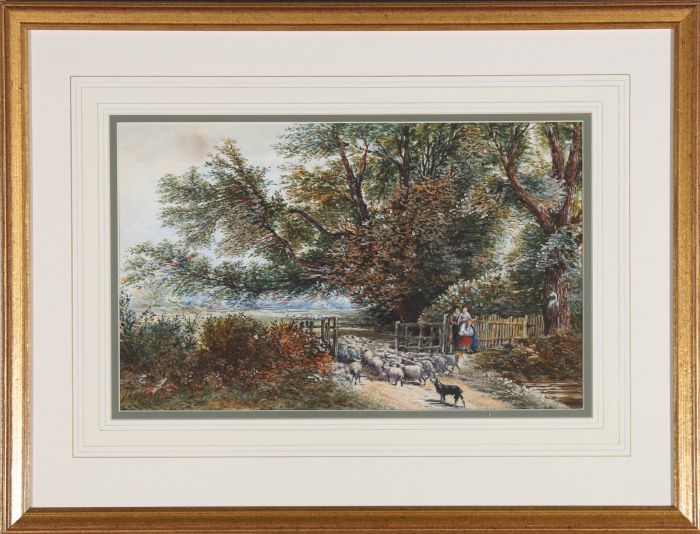 Late 19th Century Watercolour - New Pastures