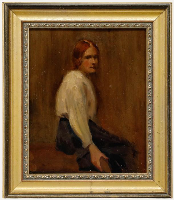 Frederick Charles Winby (1875-1959) - Early 20th Century Oil, Young Woman