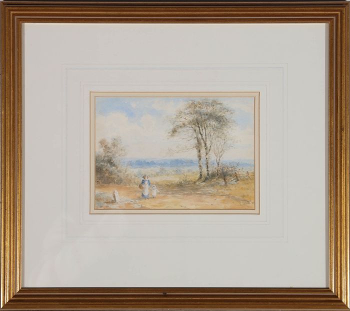 Attrib. George Gregory (1849-1938) - Framed Watercolour, A Summer's Day