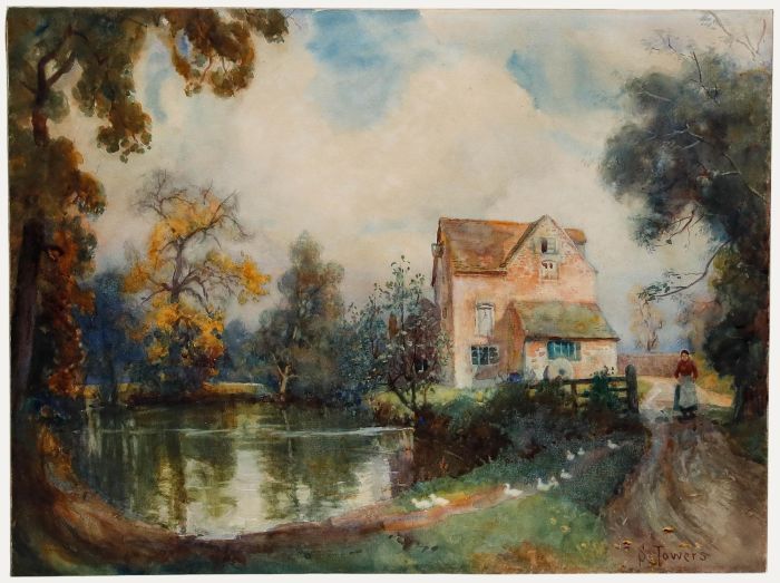 Samuel Towers - 19th Century Watercolour, Arrow Mill