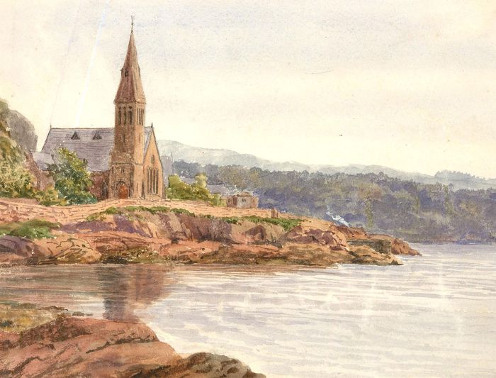 Early 20th Century Watercolour - Episcopal Church at Wemyss Bay