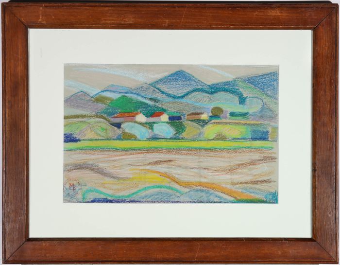 Maurice Colasson (1911-1992) - 20th Century Pastel, Modernist Mountain Village