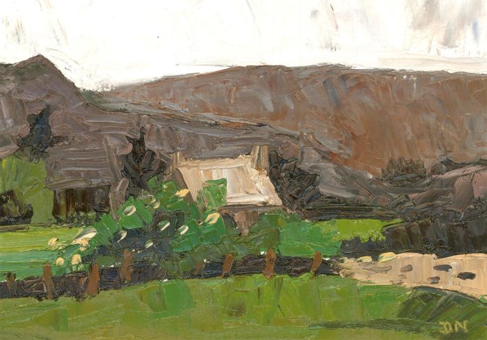 Daniel Nichols - Initialled Contemporary Oil, The Green Hills