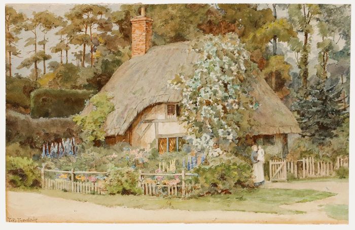 Thomas Nicholson Tyndale - Late 19th Century Watercolour, The Cottage Door