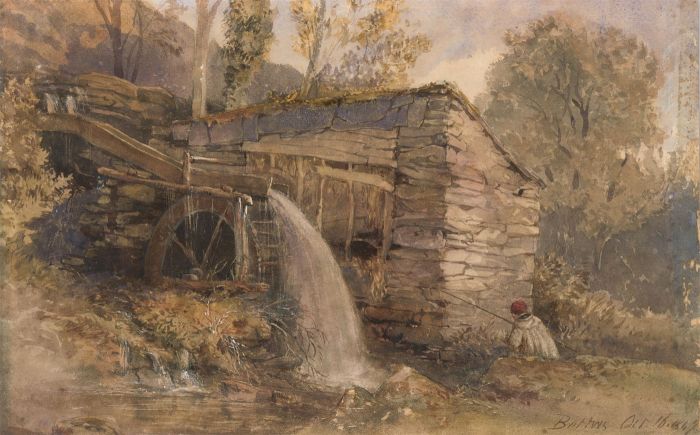 Manner of David Cox - 1847 Watercolour, Betws-y-coed, North Wales