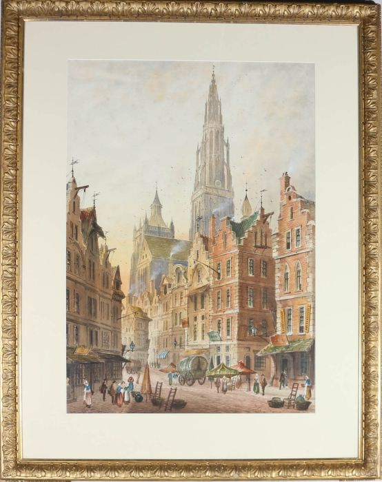 Paul Braddon (1864-1938) - Framed Late 19th Century Watercolour, Antwerp